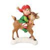 Dekorácia - Elf s jelenčekom, 21cm