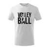 Volleyball nápis - Tričko detské bavlnené - 104-110cm / 3-4 roky ( Biela )