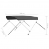 vidaXL Strieška Bimini s 2 oblúkmi antracitová 180x130x110 cm - Antracitová - 1312-221393