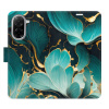Flip pouzdro iSaprio - Xiaomi Redmi A5 - Blue Flowers 02 s kapsičkami na karty (Flipové knížkové pouzdro, obal, kryt iSaprio s přihrádkami na karty a motivem)