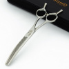 Diamond Scissors Ohnuté efilačné nožnice na strihanie psov 6,5