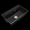 Gamma Advance, 1-komorový granitový drez 805x505x210 mm, čierna so zlatými bodkami, GMA-ZLE000115