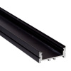 Ledco difuzora Prisadený hliníkový profil CC01 čierny, 30x12mm, bez difuzora N28