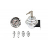 Regulátor tlaku paliva TurboWorks Racing AN6 + manometer strieborný - CN-FP-028