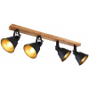 Globo Lighting Günther stropné svietidlo 4x60 W čierna-zlatá-drevená 15466S-4