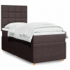 Box spring postel s matrací tmavě hnědá 90x200 cm textil Hnědá 3294242