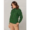 Dámsky vlnený sveter zelenej farby 14750