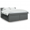 Box spring postel s matrací tmavě šedá 180x200 cm textil Šedá 3289060