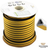TRELLEBORG® Samolepicí těsnění do oken a dveří PROFIL D TLT, 21x17 mm, černé Rozměr návinu: 50 m