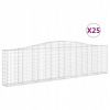 Gabiónové koše, 25 ks, 400x30x100/120 cm, galvanizované železo