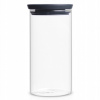 Brabantia 298264 Sklenená dóza tmavošedá 1,1L
