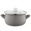 Hrniec, kastrol - Smaltovaný hrniec smaltovaný Capri svetlo šedá 18cm 3L (Hrniec, kastrol - Smaltovaný hrniec smaltovaný Capri svetlo šedá 18cm 3L)