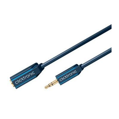 ClickTronic HQ OFC kabel Jack 3,5mm - Jack 3,5mm stereo, M/F, 3m