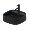 Duravit Zencha Umývadlo na dosku, 42x42 cm, bez prepadu, otvor na batériu, DuraCeram, WonderGliss, antracit mat 23744213711