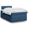 Box spring postel s matrací černá 120x190 cm textil Modrá 3288932