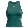 Dámsky top Under Armour Armour Mesh Tank - coastal teal/lime surge - Zelený, Tyrkysový (XS)