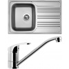 Set Sinks N49 (dřez Star 780 V 0,6 mm, matný + baterie Pronto Chrom - lesklý)