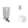 Grohe Uniset Set predstenovej inštalácie, klozetu, dosky SoftClose a tlačidla Skate Cosmopolitan, Triple Vortex, matný chróm SANI15BB2105-GR