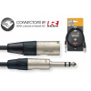 Stagg NAC1PSXMR, XLR samec - Jack 6,3 mm samec stereo, délka 1 m