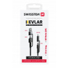 Swissten 74501101 Kevlar 4 in 1 3A, 1,5m, černý