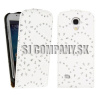 Kožený obal Samsung Galaxy S IV Mini – Diamond Flip TM – biela