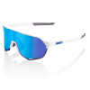 100% S2 - Matte White - HiPER Blue Multilayer Mirror Lens