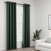 vidaXL Zatemňovacie závesy, ľanový vzhľad, krúžky 2ks,zelené 140x225cm - Zelená - 98209-60409