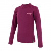 SENSOR MERINO DF LOGO juniorské tričko s dlhým rukávom, lila Veľkosť: 160