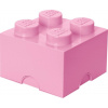 LEGO® úložný box 25 x 25 x 18 cm svetle ružová