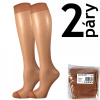 NYLON KNEE-SOCKS 2 páry 20 DEN punčochové podkolenky Lady B - SÁČEK Opál UNI 2 páry