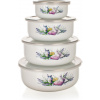 Banquet 8-dílná sada smaltovaných misiek Lavender 10 x 4,7 cm 14 x 6,1 cm 16 x 6,8 cm 18 x 7,5 cm