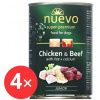 Nuevo pes junior kuracia a hovädzia konzerva 4× 800 g