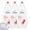 Dove Juicy Hydrate Krémový sprchový gél 3x720ml + Darček Dove Kozmetická taška Dove