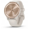 Garmin vivomove Trend, Nerezová luneta Peach Gold, pouzdro Ivory, silikonový 010-02665-01
