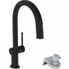 Hansgrohe Aqittura M91 kuchynská batéria s filtrom stojánková čierna 76803670