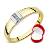 Elegantný zlatý Prsteň s Cyrkoniami pr585r19 (Elegantný zlatý Prsteň s Cyrkoniami pr585r19)