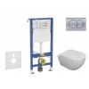 GEBERIT - Duofix Set předstěnové instalace, klozetu Oudee a sedátka softclose, tlačítko Delta01, matný chrom SANI11CA1105B