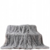 Prikrývka na posteľ - Bunning Rossetti Polyester 240 x 220 cm odtiene šedej (Čierna talianska chlpatá posteľ pre posteľ 220x240 Kapa)