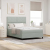 zahrada-XL Boxspring posteľ s matracom svetlosivá 160x200 cm zamat 3339908