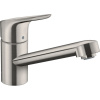 HANSGROHE Focus M43 páková drezová batéria EcoSelection, 1jet, výška výtoku 98 mm, vzhľad nerezovej ocele, 71818800