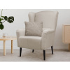 Kreslo ušiak Canto, svetlo béžová tkanina