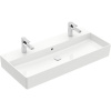 VILLEROY & BOCH Memento 2.0 závesné umývadlo s dvomi otvormi, s prepadom, 1000 x 470 mm, biela alpská, 4A22A401