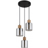 Globo Lighting Aleidis závesné svietidlo 3x25 W čierna-dymová 15768-3H