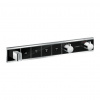 Hansgrohe RainSelect, batéria pod omietku na 4 spotrebiče, čierna/chrómová, HAN-15357600