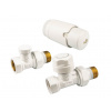 KFA Armatura KFA Sada bielych priamych ventilov na radiátor s hlavicou, 1/2