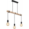 Globo Lighting Gregor závesné svietidlo 3x60 W čierna-drevená 15539-3H