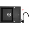 Sinks Linea 600 XC Metalblack + Vitalia, čierna, matná