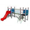 Playground System DETSKÉ IHRISKÁ - zostava so šmýkačkou a lan. mostom 4U205K-10 celokovová