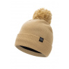 Pitbull West Coast zimná čiapka pletená SMALL LOGO 2 sand s brmbolcom Veľkosť: Unisex, Farba: hnedá, piesková