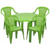 Nábytok Set stoličky+ záhradný stôl 4+1 Limetka